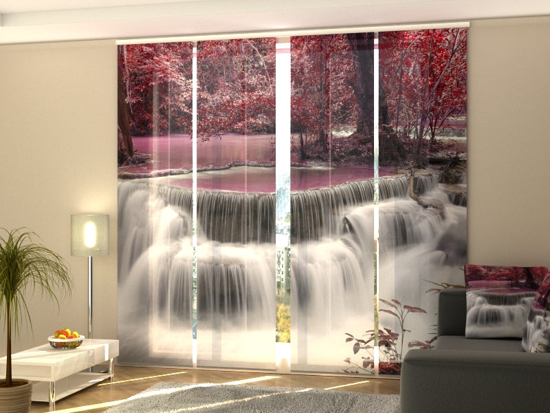Set of 4 Panel Thai Waterfall