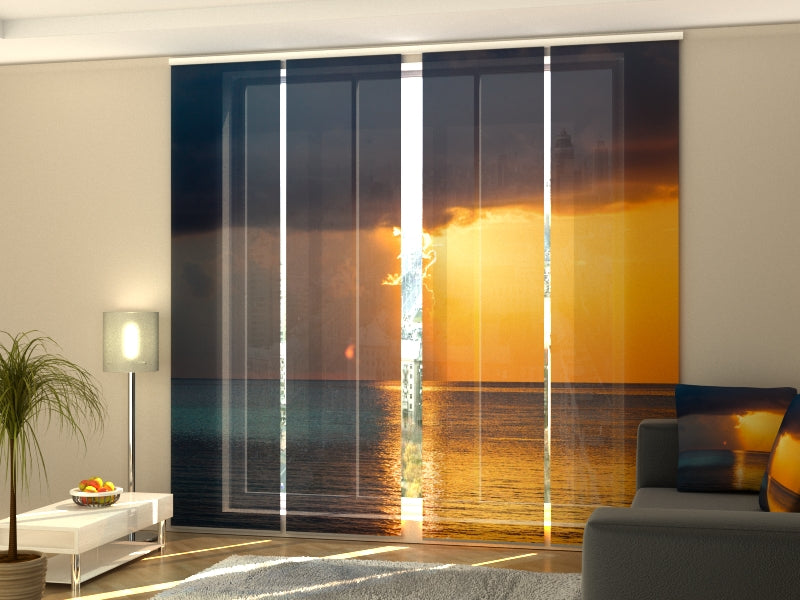 Set of 4 Panel Thunderstorm in the Maldives