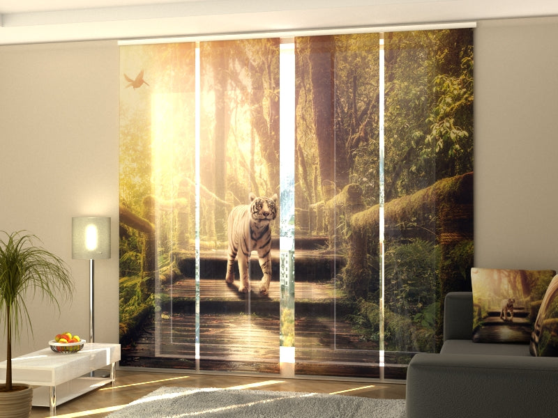 Set of 4 Panel Tiger in the Jungle