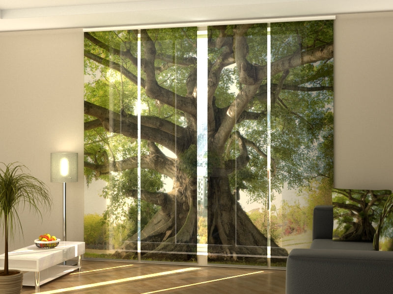 Set of 4 Panel Curtains Tree of Life