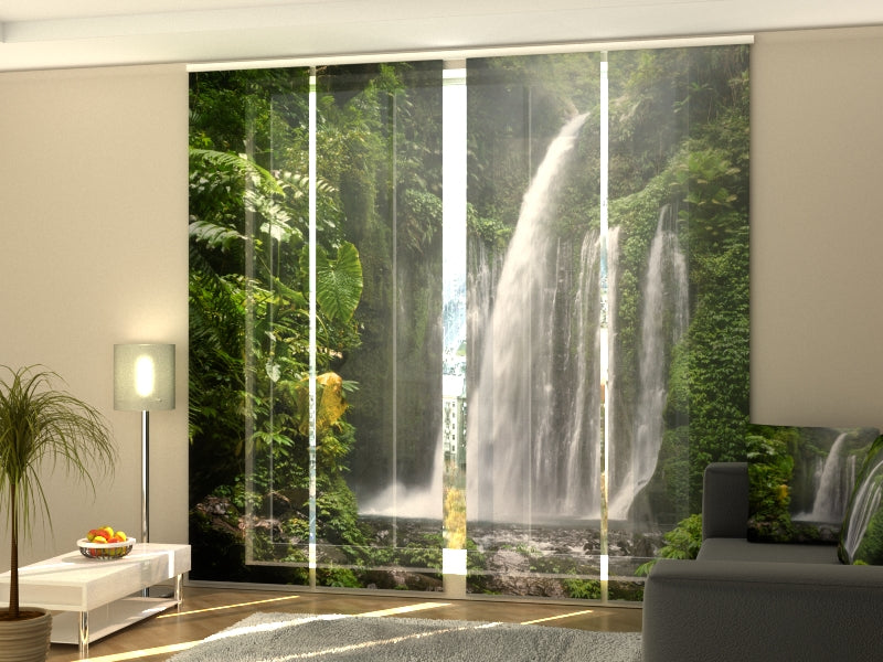 Set of 4 Panel Waterfall in Indonesia