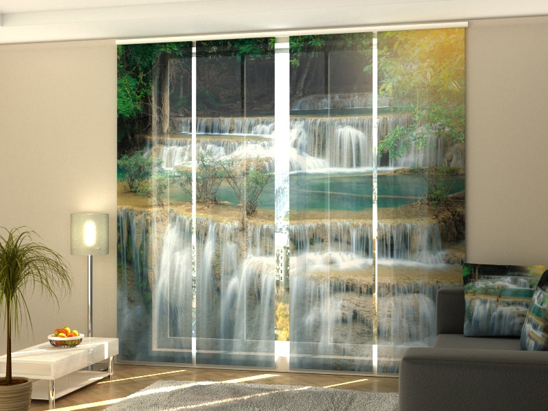 Set of 4 Panel Waterfall in Kanchaburi 2