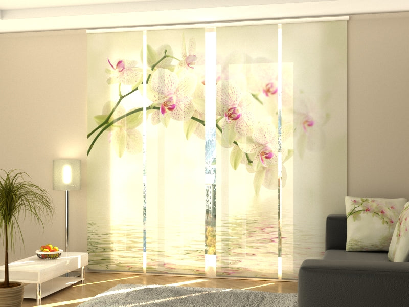 Set of 4 Panel White Flowers