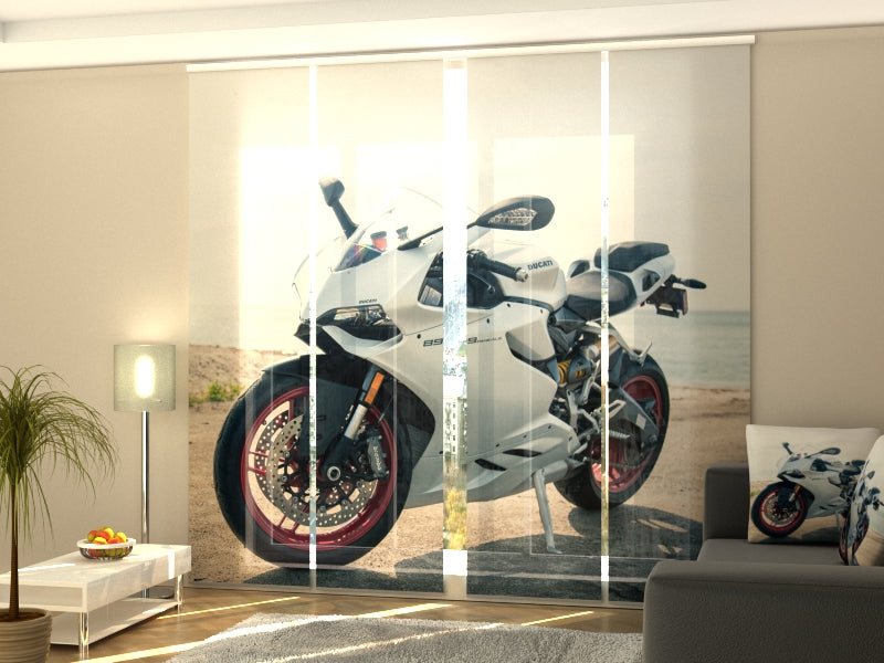 Set of 4 Panel White Motorbike Dukati Panigale