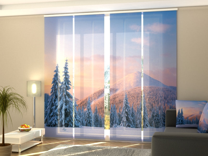 Set of 4 Panel Winter in the Mountains