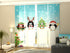 Set of 4 Panel Curtains Christmas Penguins - Wellmira