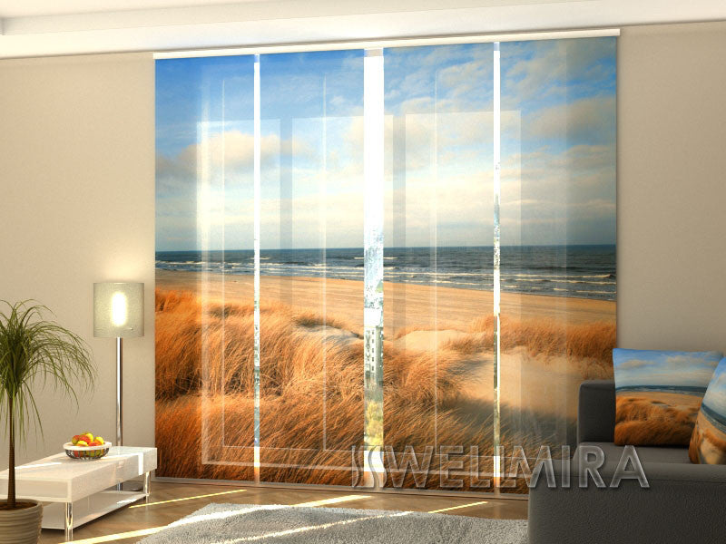 Set of 4 Panel Curtains Dunes at the Baltic Sea - Wellmira
