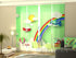 Set of 4 Panel Curtains Helicopter over the Rainbow - Wellmira