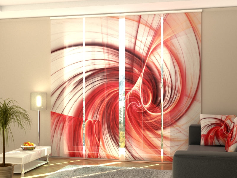 4-Panel Curtains Kit with 4-Track Rail, Moment, Size: 60x270 cm