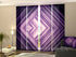 Set of 4 Panel Curtains Purple Rhombuses - Wellmira