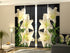 Set of 4 Panel Curtains White Lilies 2 - Wellmira