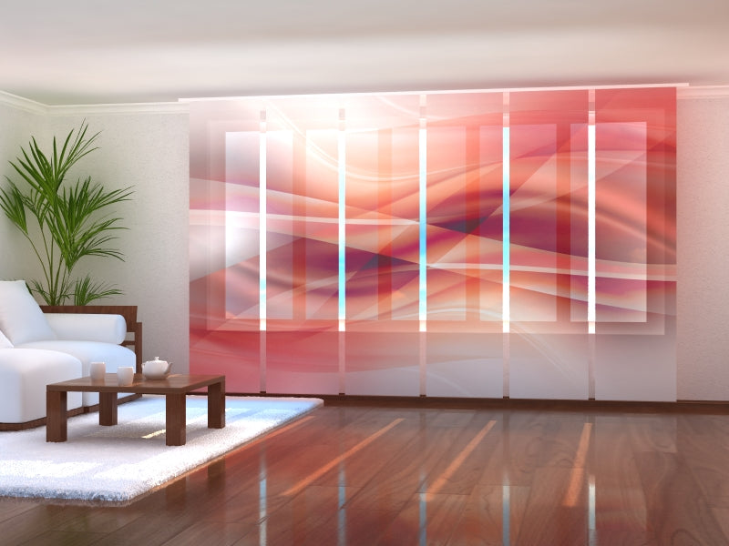 Set of 6 Panel Curtains Abstractions Waves