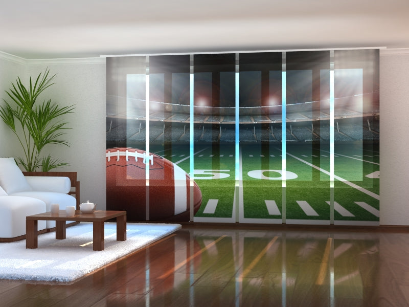 Set of 6 Panel Curtains American Football