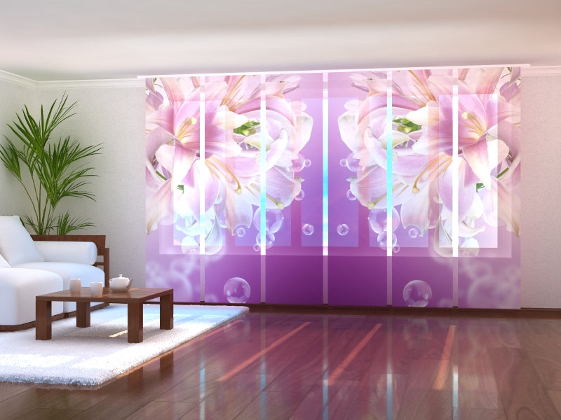 Set of 6 Panel Curtains Aphrodite's Lilies