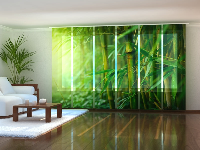 Set of 6 Panel Curtains Bamboo Forest 2