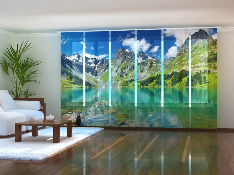 Ensemble de 6 panneaux de rideaux Beau lac Moraine