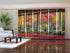 Set of 6 Panel Curtains Colorful Japanese Maples