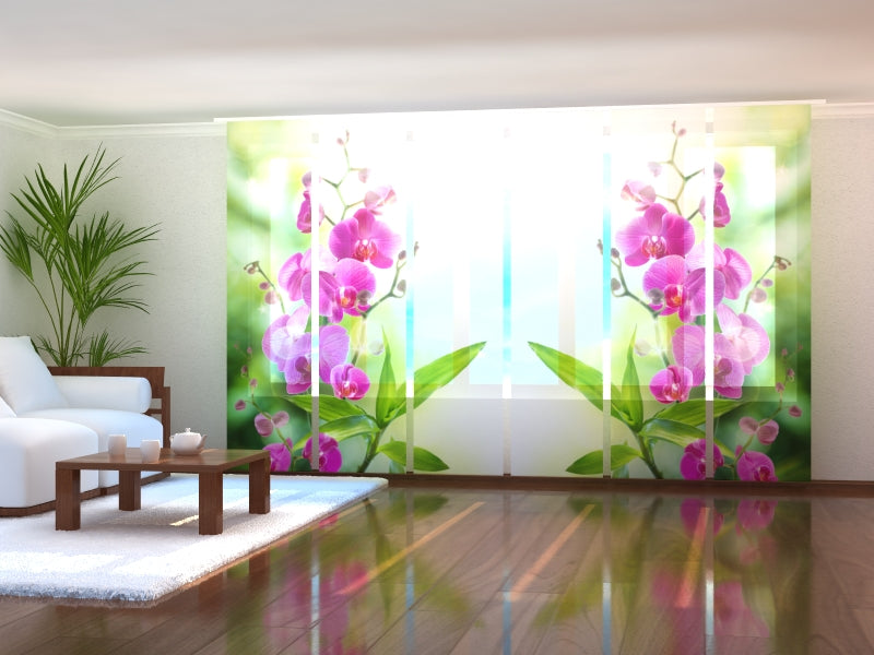 Set of 6 Panel Curtains Colours of Summer