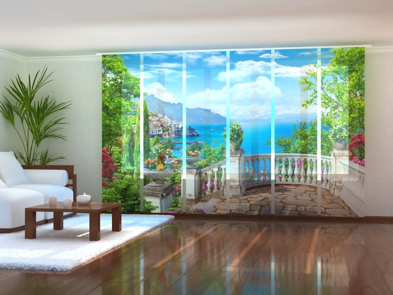 Set of 6 Panel Curtains Delightful View