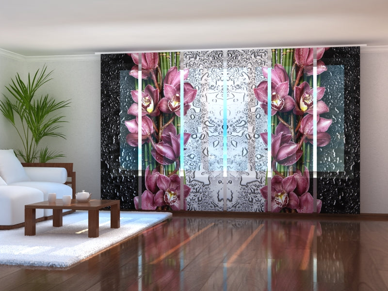 Set of 6 Panel Curtains Drop of Beauty