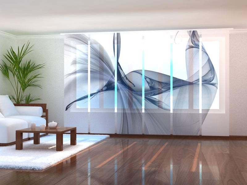 Juego de 6 Paneles de Cortina Exquisite Black Abstraction