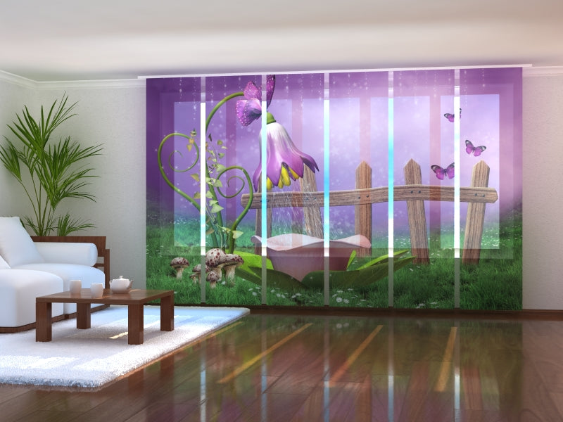 Set of 6 Panel Curtains Fairy Shower