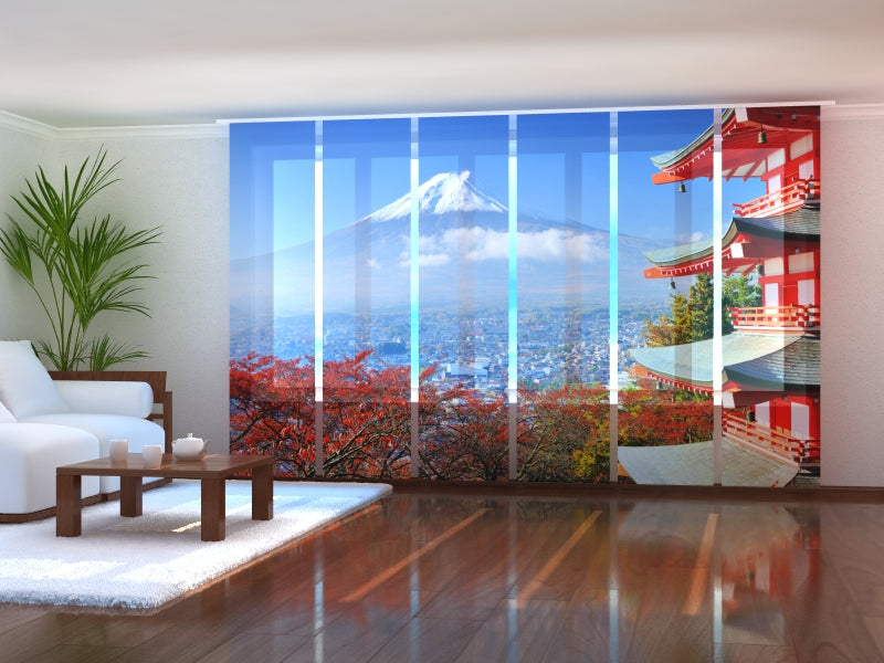 Set of 6 Panel Curtains Fall colors in Japan