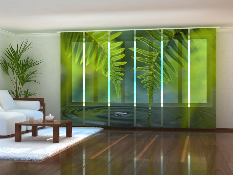 Set of 6 Panel Curtains Fern