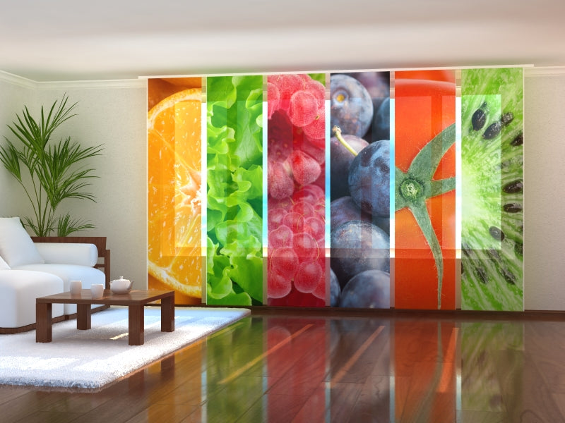 Set of 6 Panel Curtains Freshness