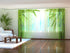Set of 6 Panel Curtains Green Bamboo 2
