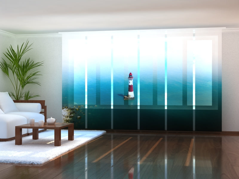 Set of 6 Panel Curtains Lighthouse