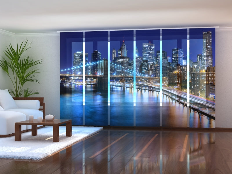 Set of 6 Panel Curtains Manhattan Bridge