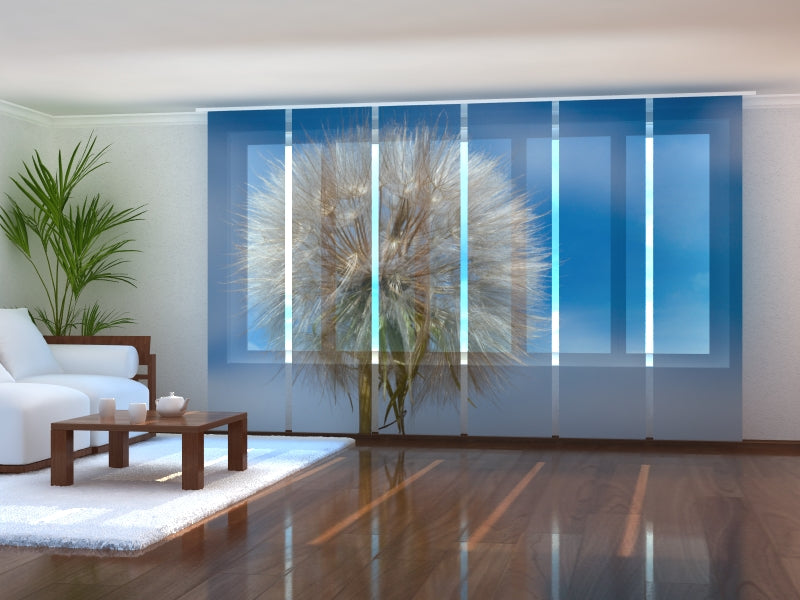 Set of 6 Panel Curtains Sky Dandelion