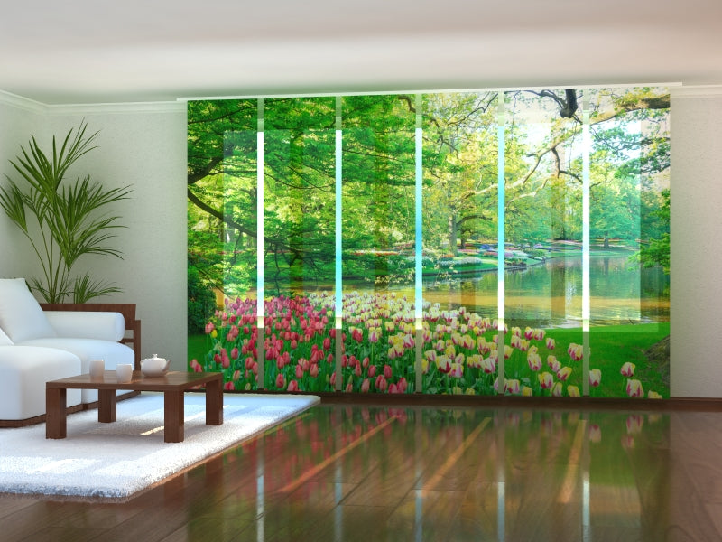 Set of 6 Panel Curtains Spring Netherlands Park