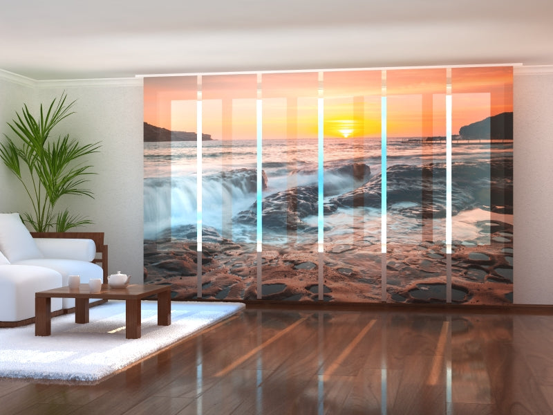 Juego de 6 paneles de cortinas Amanecer de verano en Australia