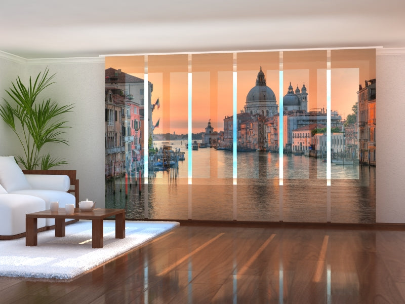 Set of 6 Panel Curtains Sunset over Santa-Maria Cathedral