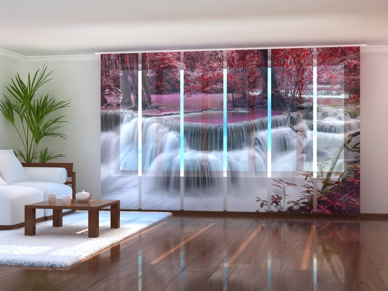 Set of 6 Panel Curtains Thai Waterfall