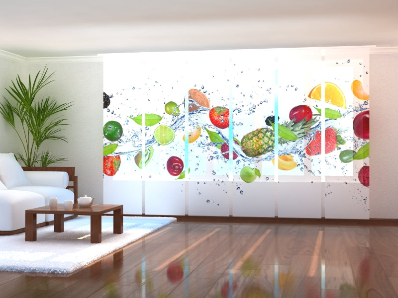 Set of 6 Panel Curtains Wave of Freshness