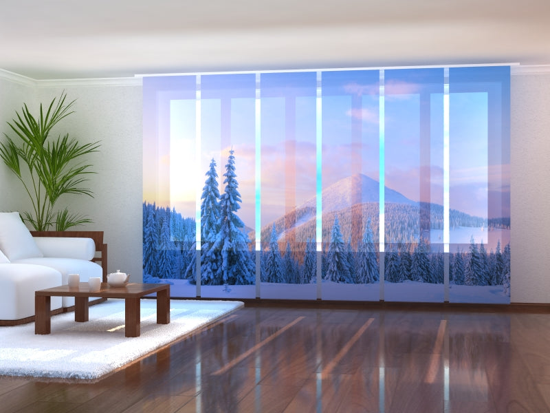 Juego de 6 Paneles de Cortinas Invierno en las Montañas
