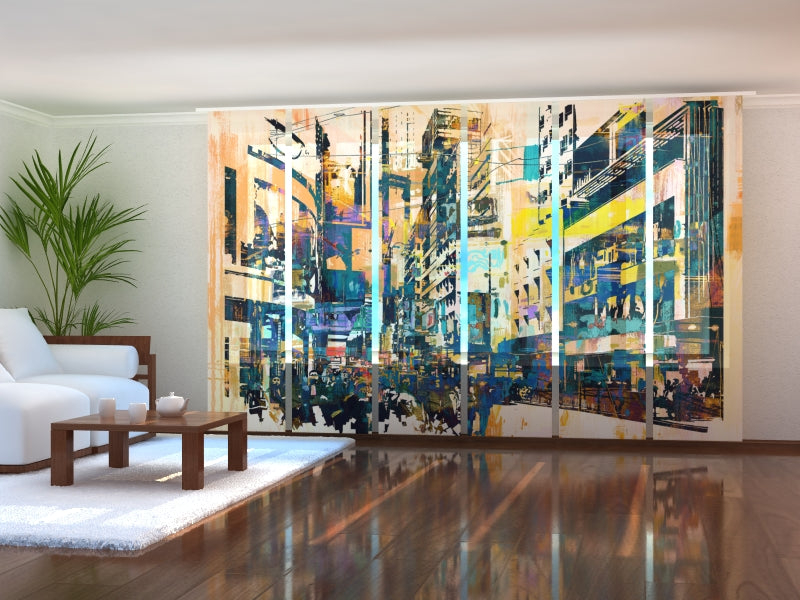 Rideau à panneaux coulissants Abstract New York