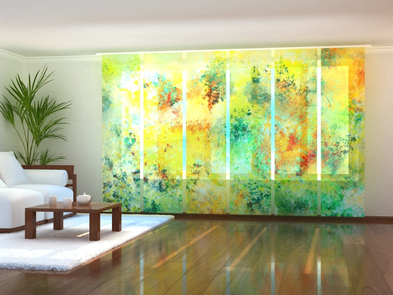 Rideau à panneaux coulissants Abstraction de nuances colorées