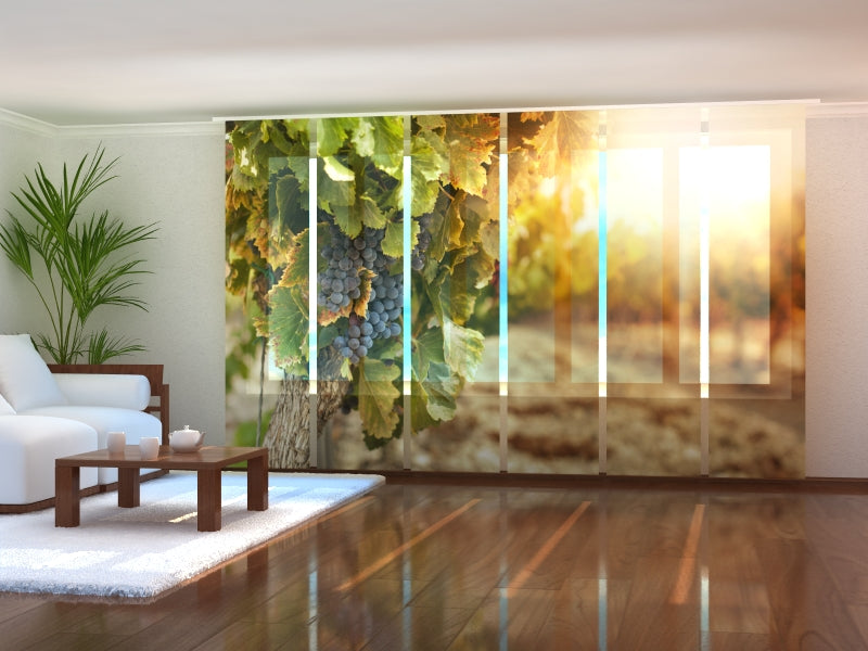 Rideau à panneaux coulissants Raisins d'automne