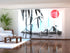 Sliding Panel Curtain Beautiful Japanese Watercolor
