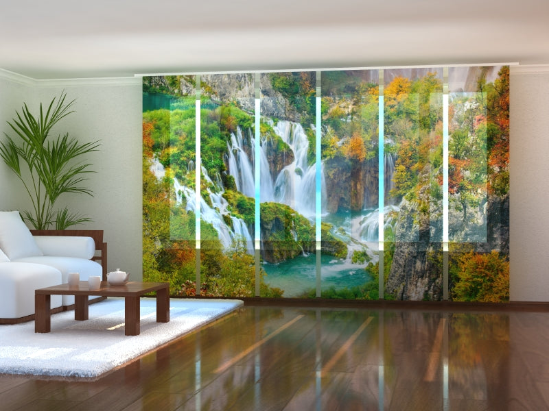 Sliding Panel Curtain Beautiful Waterfalls in Croatia