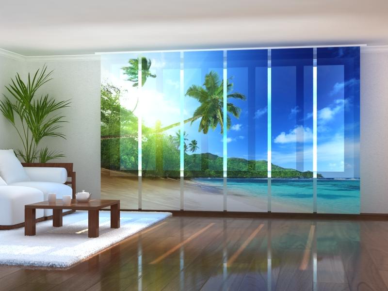 Set of 6 Panel Curtains Ocean - Wellmira
