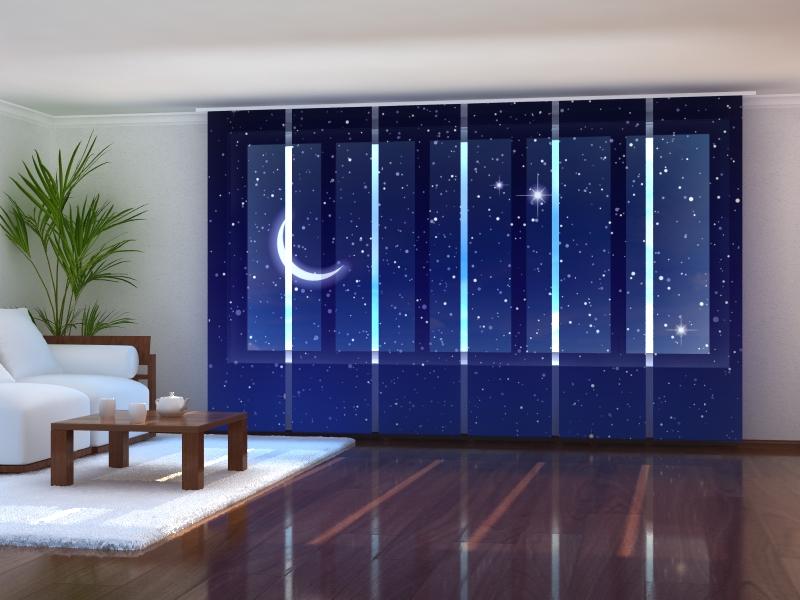 Set of 6 Panel Curtains Starry Sky - Wellmira