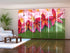 Set of 6 Panel Curtains Tropical Flowers 3