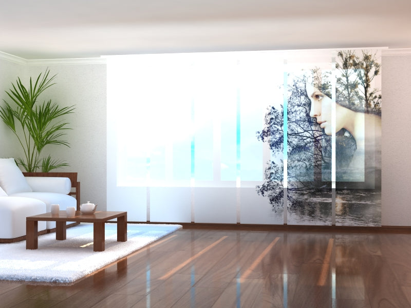 Rideau à Panneaux Coulissants Femme-Nature