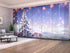 Set of 8 Panel Curtains Decorated Christmas Tree