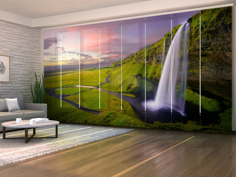 Lot de 8 panneaux rideaux Islande Paysage époustouflant